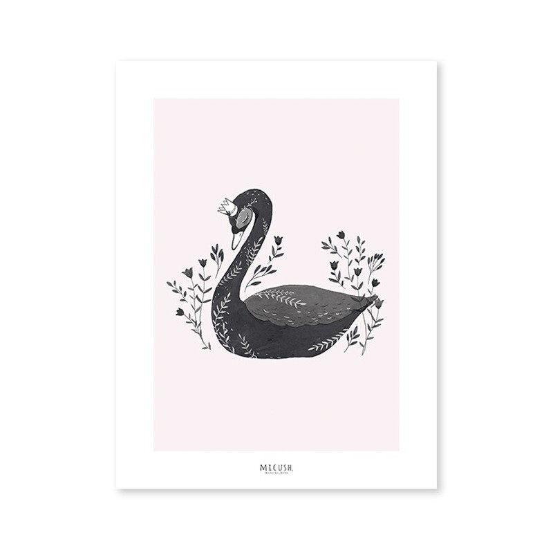 Affiche 30x40cm Le cygne noir