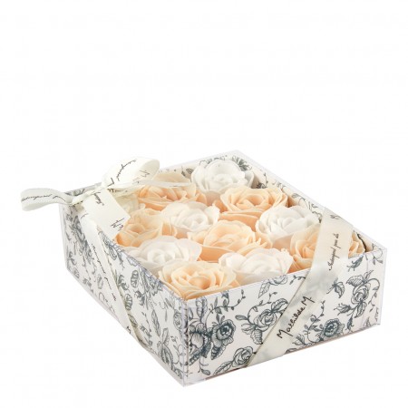 Coffret de 12 roses de...