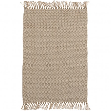 Tapis jute/coton Losange...