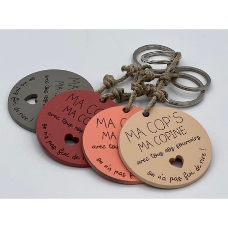 Porte-clés disque "Ma cop's...