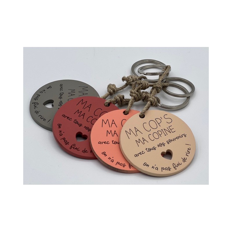 Porte-clés disque "Ma cop's...