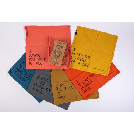 Lot de 6 serviettes -...