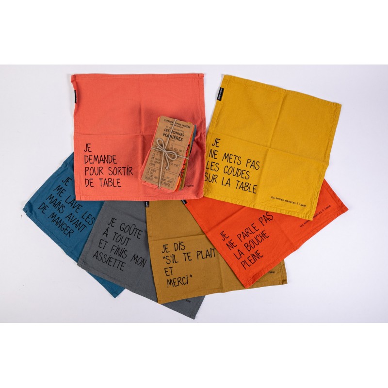 Lot de 6 serviettes -...