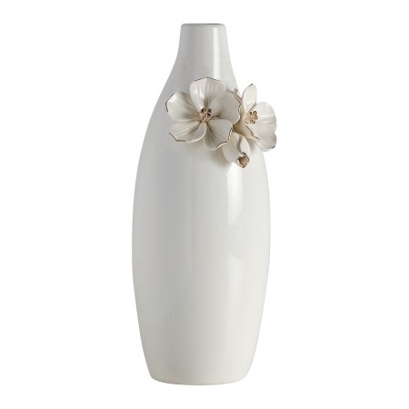 Vase Amour de fleurs blanc...