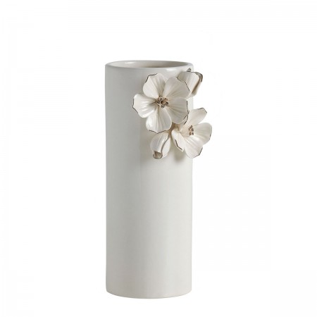Vase Amour de fleurs blanc...