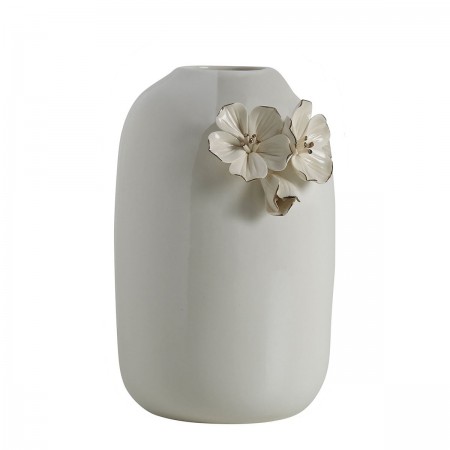 Vase Amour de fleurs blanc...