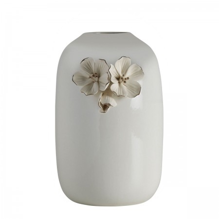 Vase Amour de fleurs blanc...