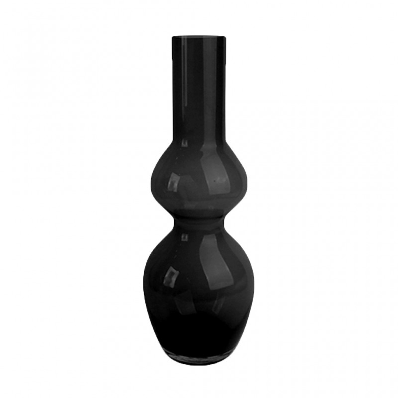 Vase Base Ovale noir D16 H45cm