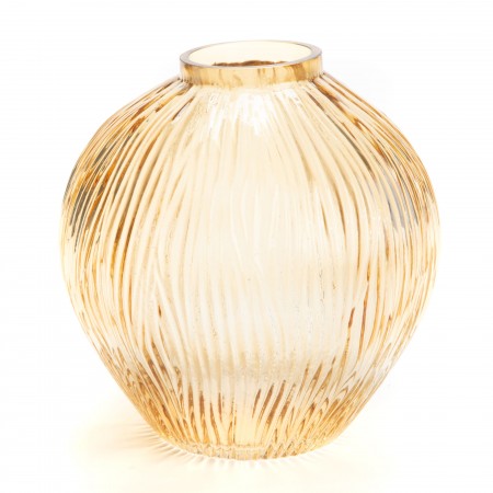 Vase boule aitor H.18 cm ocre