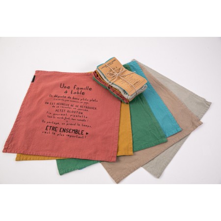 Lot de 6 serviettes -...