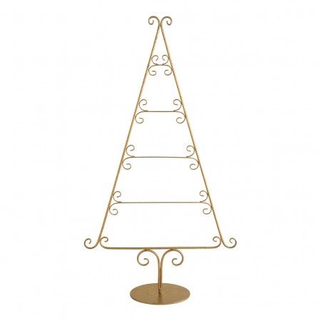 Sapin décoratif en métal doré