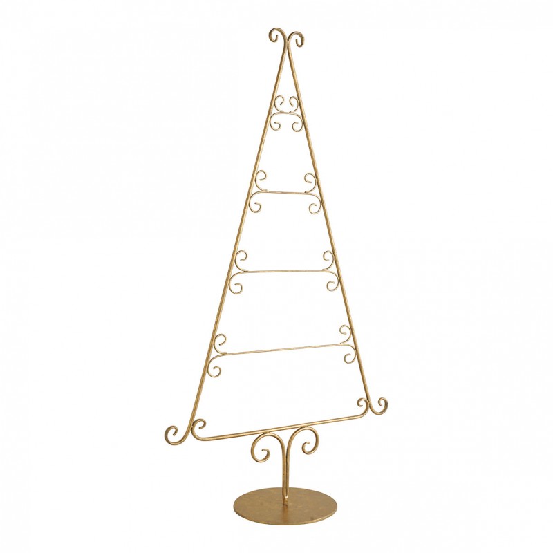 Sapin décoratif en métal doré