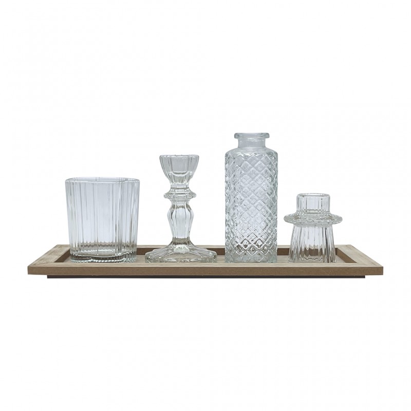 Set de 4 déco sur plateau...