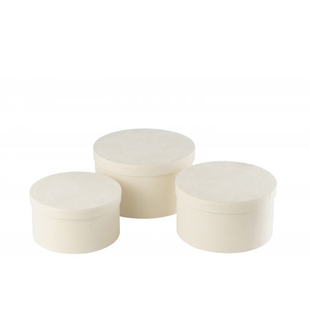 Boite ronde plate velours...