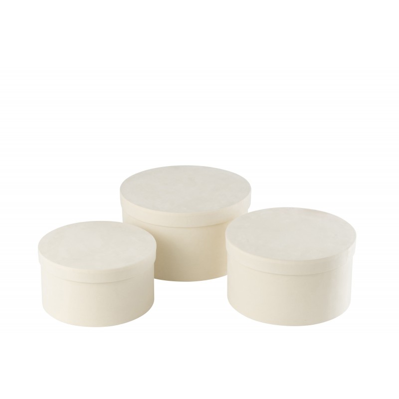 Boite ronde plate velours...