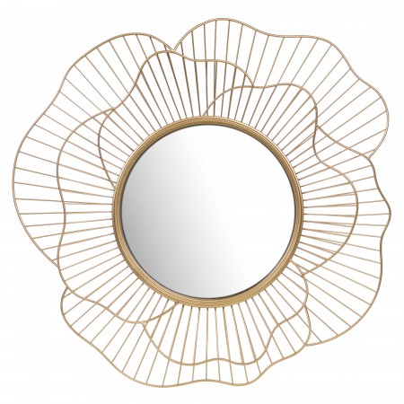 Miroir flower doré diamètre...
