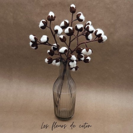 Fleur de coton - Hauteur 44 cm