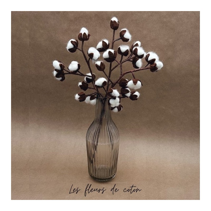 Fleur de coton - Hauteur 44 cm