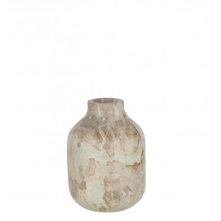 Vase Bouteille Marbre Beige
