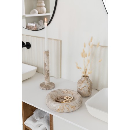Vase Bouteille Marbre Beige