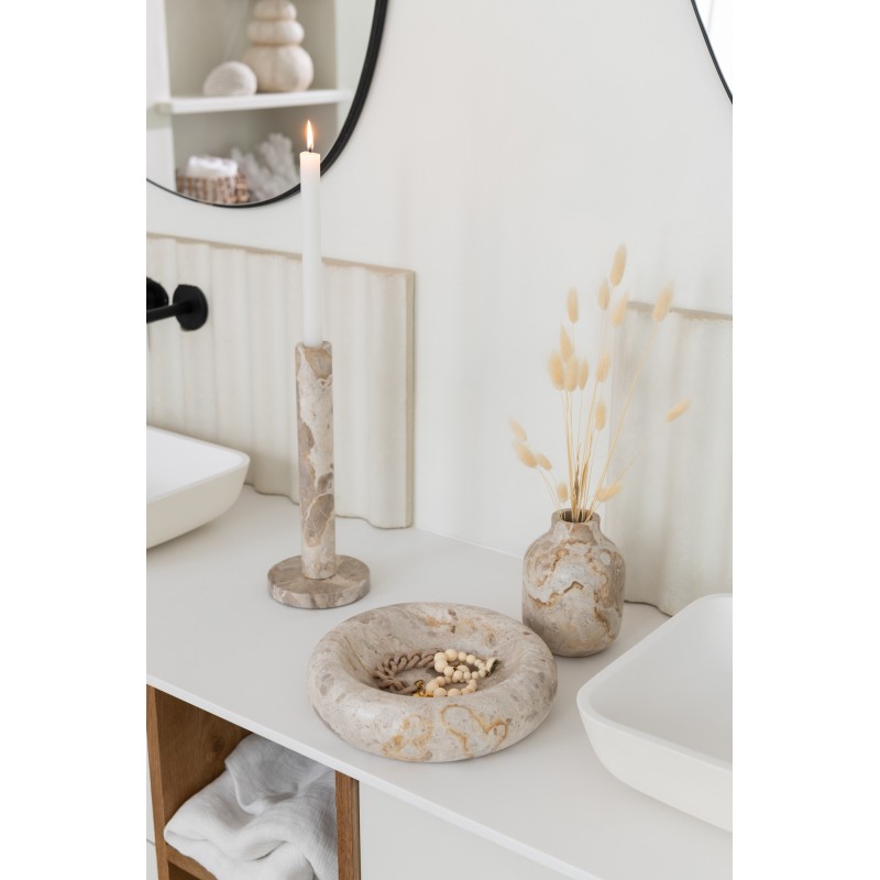Vase Bouteille Marbre Beige