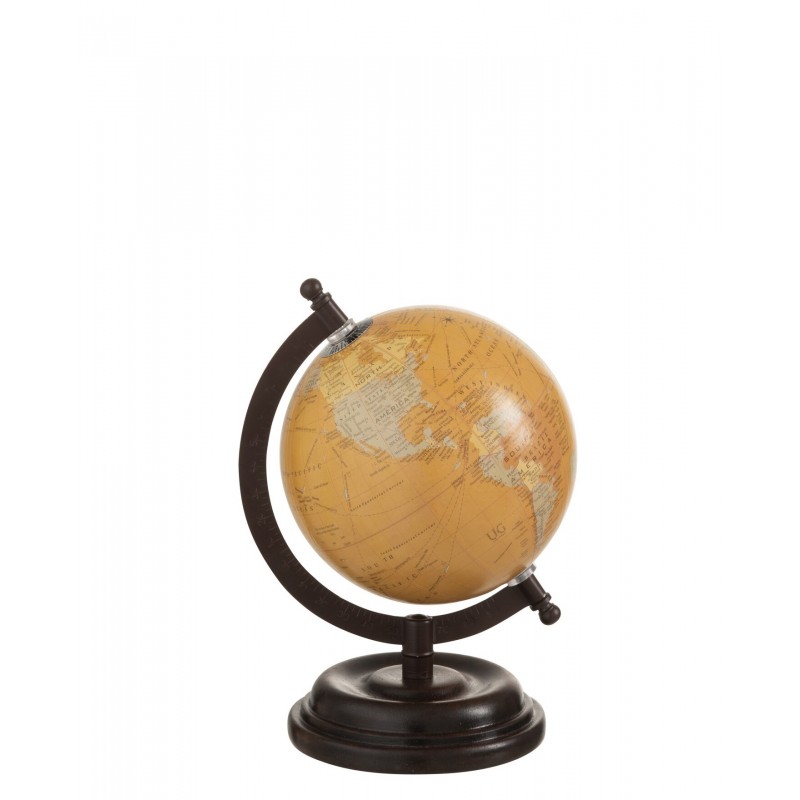 Mappemonde Sur Pied Bois Ocre