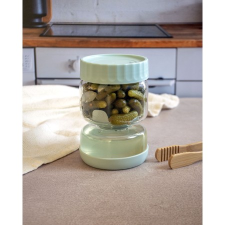 Bocal en verre 750ml vert...