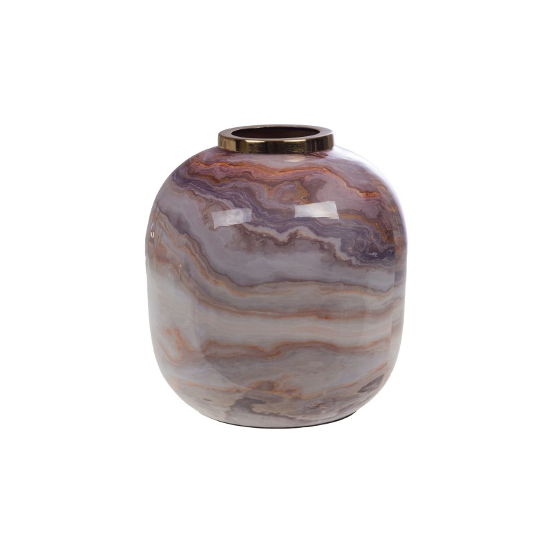 Vase minéral grisée h29x29cm