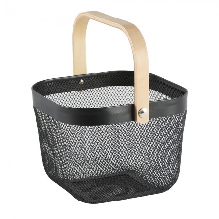 Panier grillagé carré en métal