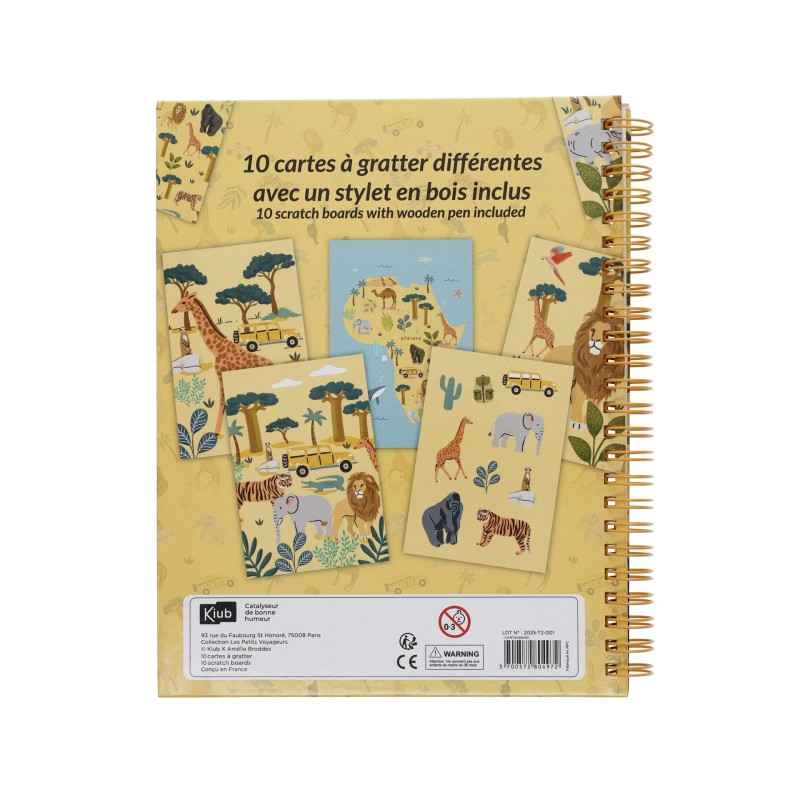 Carnet cartes à gratter