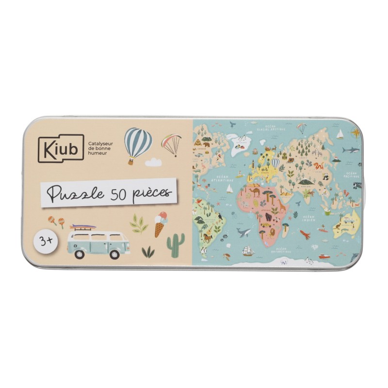 Puzzle 50 pcs boite en métal
