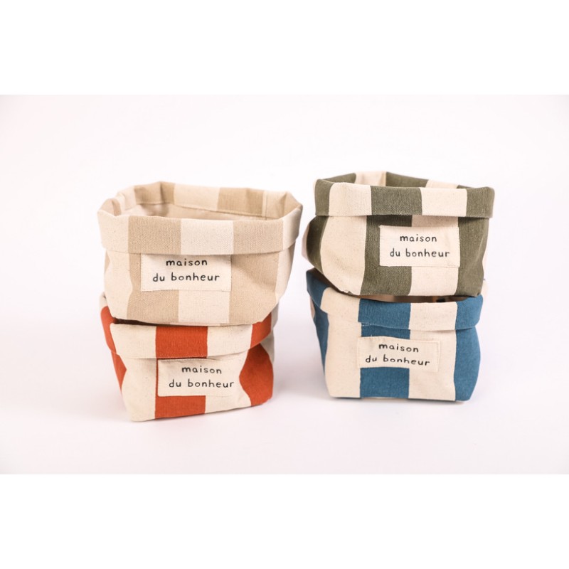 Corbeille tissu enduit -...