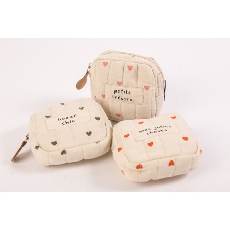 Porte monnaie carrée cœurs...