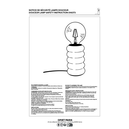Lampe base douceur texturée...