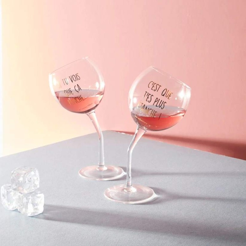 Coffret de 2 verres penchés...