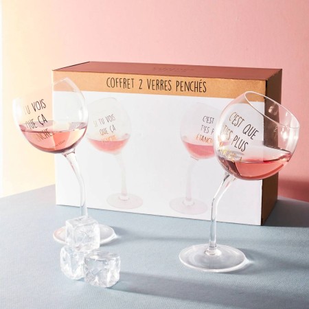Coffret de 2 verres penchés...