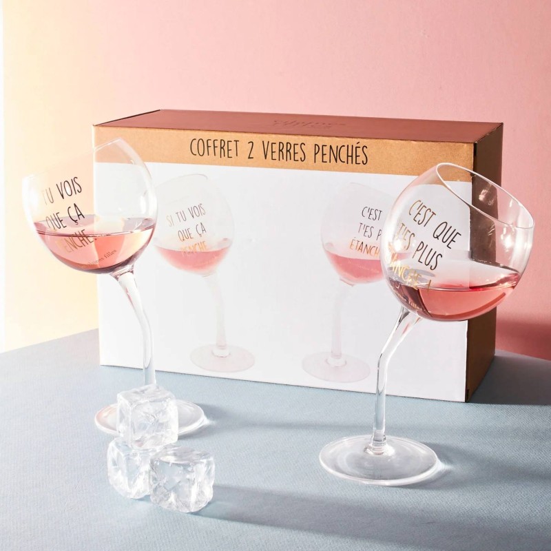 Coffret de 2 verres penchés...