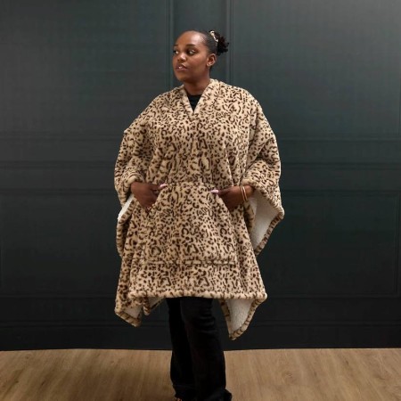 Plaid poncho - Léopard KEILA