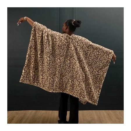 Plaid poncho - Léopard KEILA