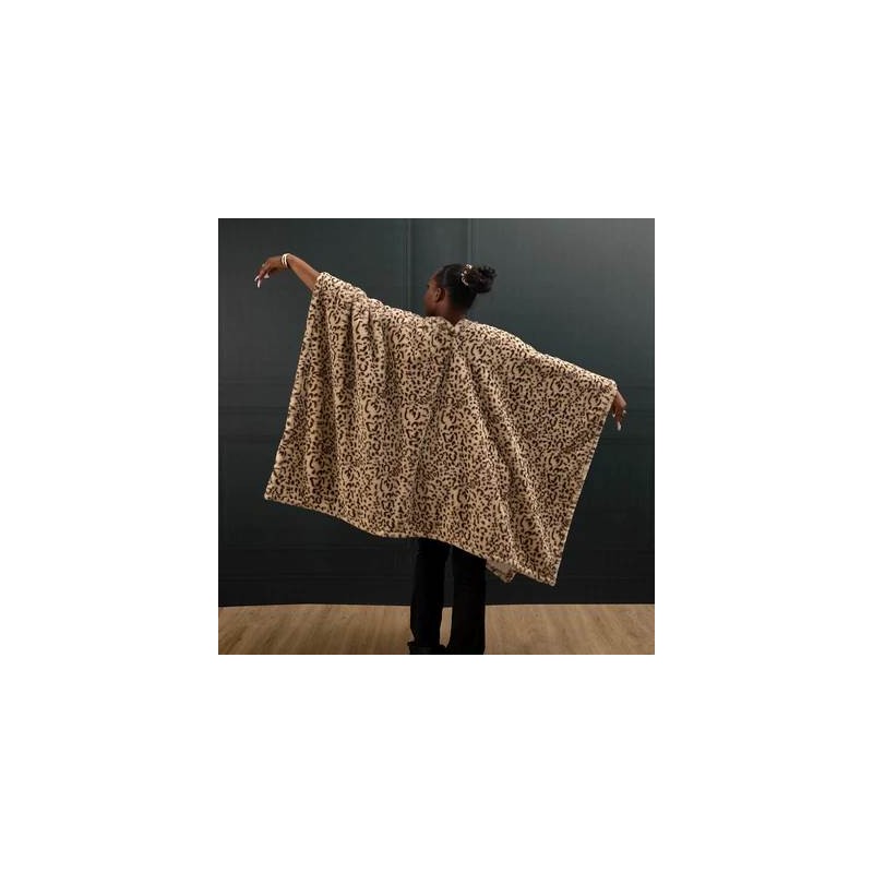 Plaid poncho - Léopard KEILA